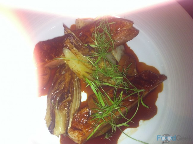 Powdered Duck Breast With Smoked Confit Fennel & Umbles