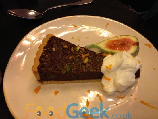 CHOCOLATE & PISTACHIO TART With scrumptious baked figs & creamy Yeo Valley natural yoghurt