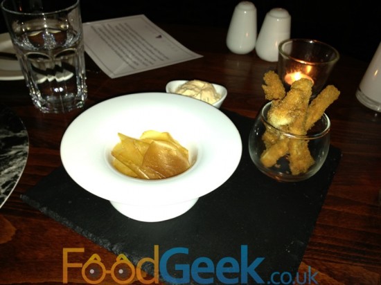 Scallop Crisps, Pigs Ears