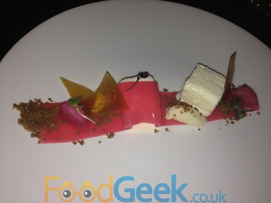 Rhubarb Crumble Custard