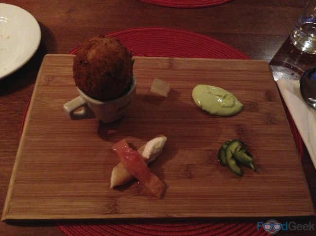 Smoked Trout Risotto “Scotch Egg”