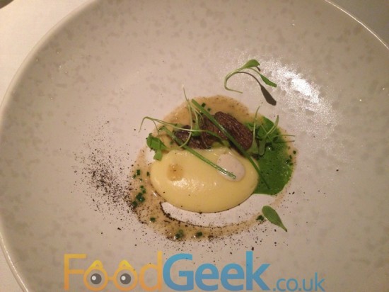 Creamed Jersey Royals, Morels, Earl Grey & Sorrel
