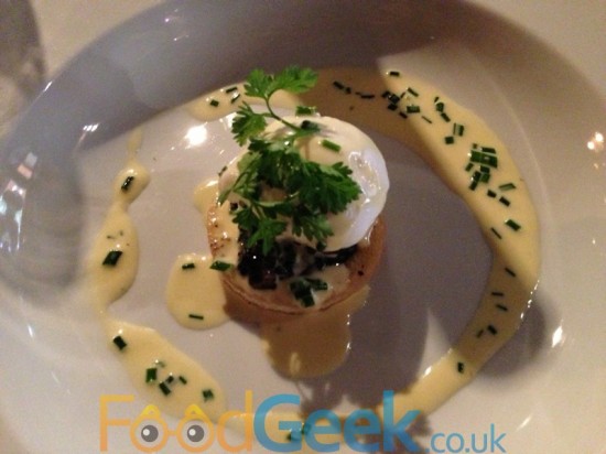 Hollandaise Glazed Truffled Pheasant Egg