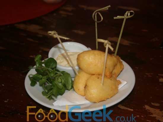 Gamekeeper Menu Canapés: Potato Fritters