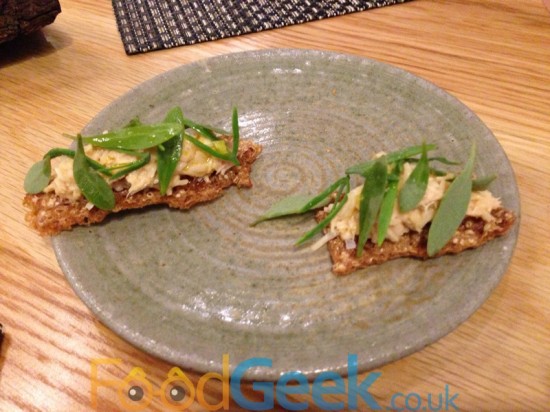 Crab bread, fresh crab, rock samphire & purslane