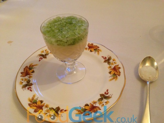 Grapefruit Posset & Celery Granita