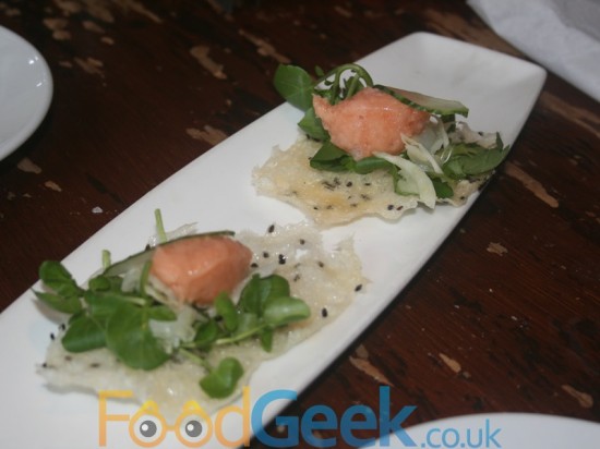 Home Cured Salmon & Rice Crackers