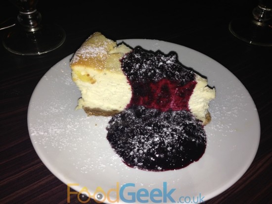 Baked Vanilla Cheesecake, Autumn Berry Compote