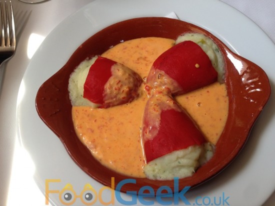 Red Peppers filled with Cod & Potato