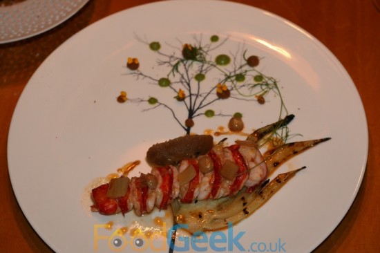 Poached Lobster Tail, Smoked Apple Puree