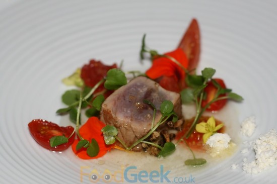 Tuna Sashimi with Textures Of Tomato
