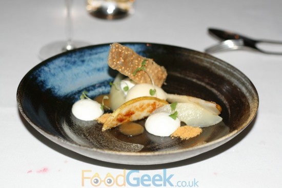 Poached Pear, Seasame & Yoghurt