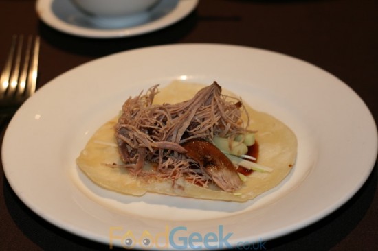 Crispy Aromatic Duck with Pancakes & Trimmings