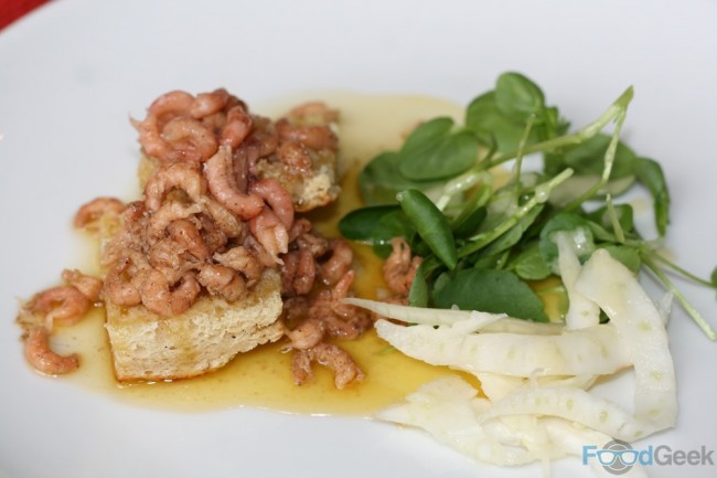 Shrimps, Spiced Butter, Parkers Crumpet