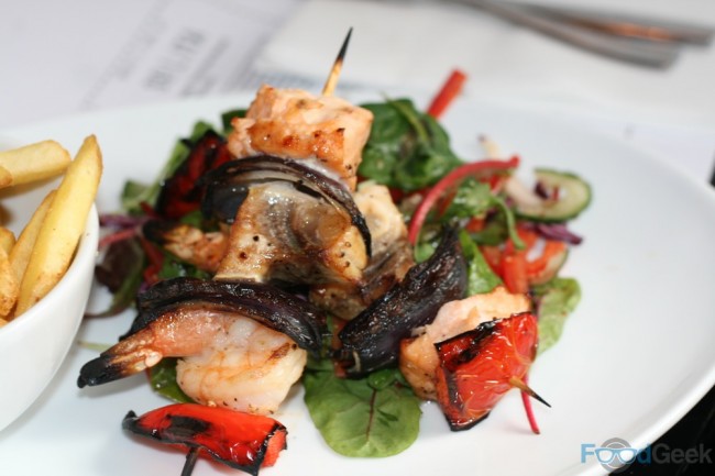 Charcoal Grilled Seafood Skewer