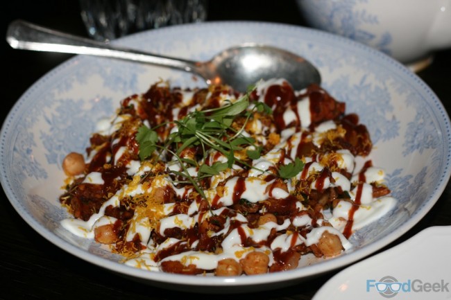 Potato Chat, Chickpeas, Tamarind, Sev