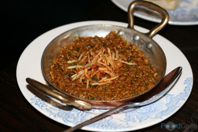 Kid Goat Methi Keema, Salli, Pao