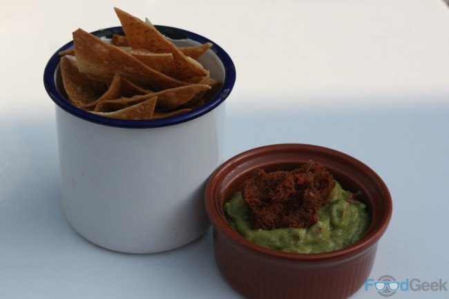 Tortilla Chips, Guacamole & Chilli Bacon Jam