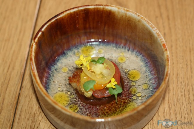 Clams, Mustard Flower, Tomato & Vanilla
