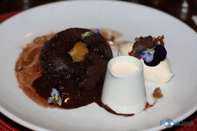 Chocolate & chestnut melting pudding