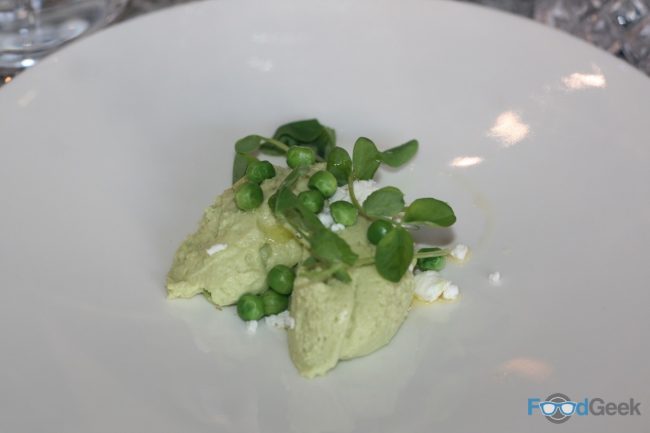 Pea Mousse & Goats Curd