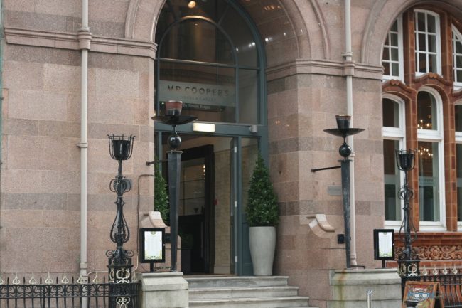 Outside Mr Cooper's House, Midland Hotel, Manchester