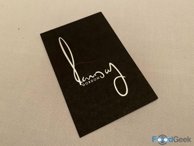 Restaurant Gordon Ramsay Card
